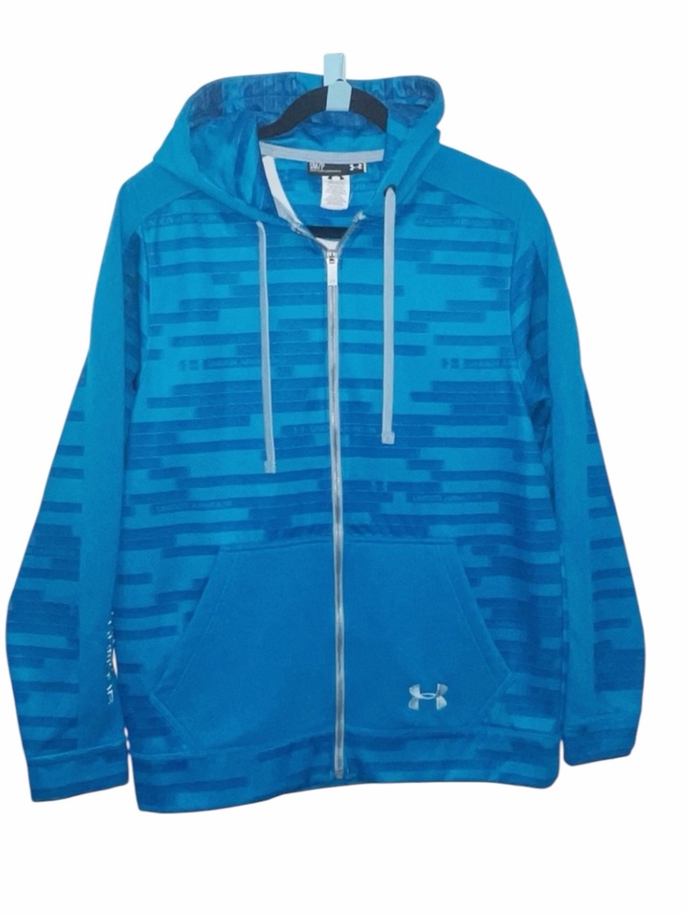 Under Armour Jacket Men's Loose Fit Full Zip Hooded Hoodie Blue